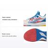 Li Ning Детские Баскетбольные Кроссовки Тканевые Удобные Универсальные Нескользящие Дышащие Низкие Кеды Унисекс Белый Синий YKBV030-3