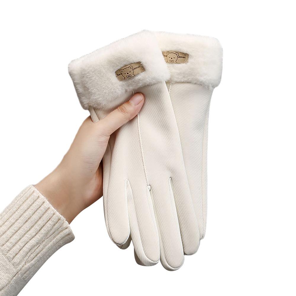 Thick Plush Gloves Touchscreen Cycling Mittens Fashion Driving Gloves  Running
