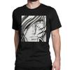 Men Albator Portrait Scar T Shirts Space Pirate Captain Harlock Pure Cotton Tops Novelty Short Sleeve Crewneck Tee Shirt T-Shirt