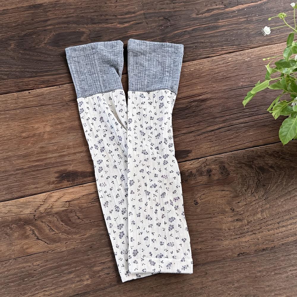 Thin Floral Leg Warmers Floral Pattern Mid Calf Socks New Floral Leg Socks Women Daily Wear