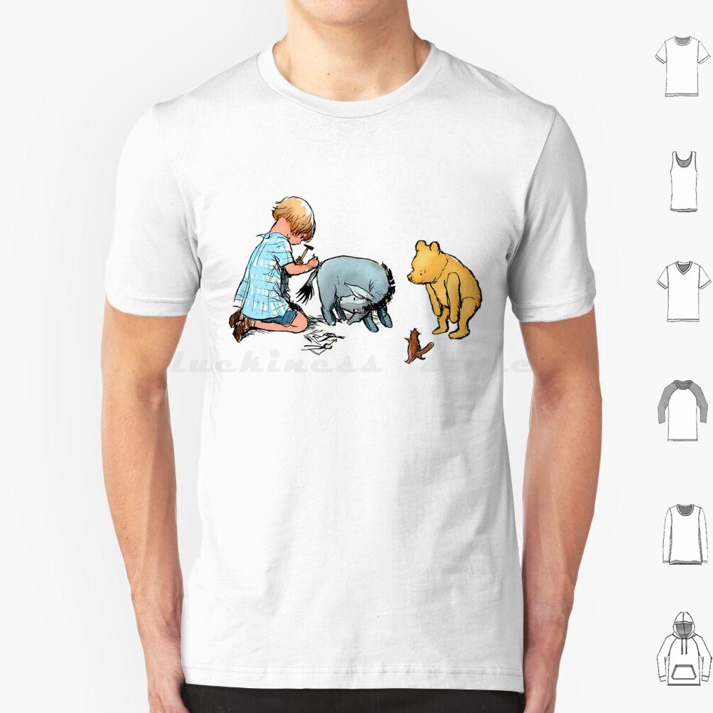 Vintage Cartoon Winnies Tiggers 2024 T Shirt 6xl Cotton Cool Tee Winnies The Winnies Bear Honey Christopher Robin Kanga Rabbit