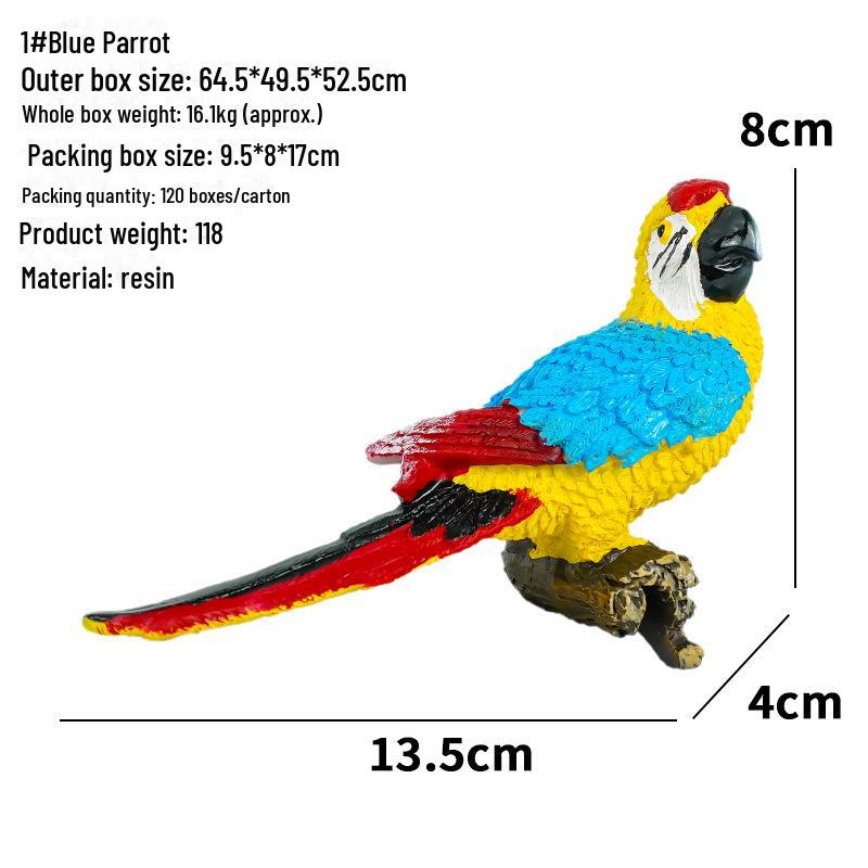 Украшения для аквариума из смолы в виде птиц и рыбок - попугай, скворец, орел, настольный декор