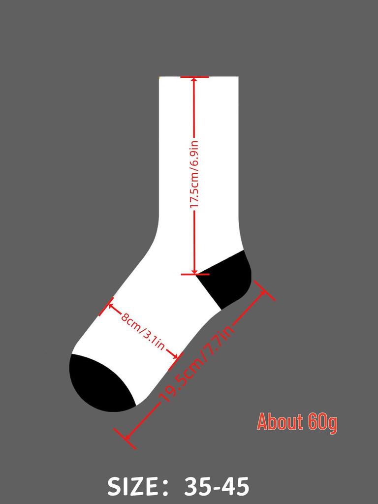 Пользовательские 3D Носки до середины икры для пары с логотипом - Креативный осенне-зимний тренд, Персонализированный дизайн с изображением