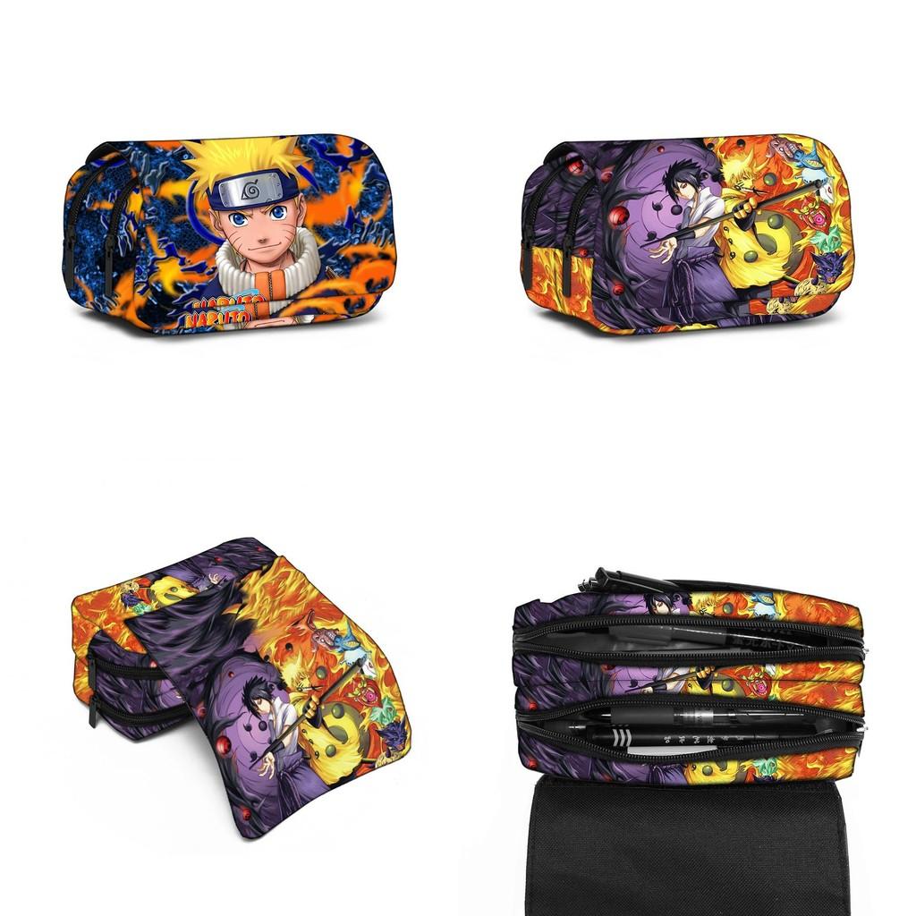 Anime Naruto Uzumaki Pencil Case Girls Boys Waterproof Stationery Storage Bag