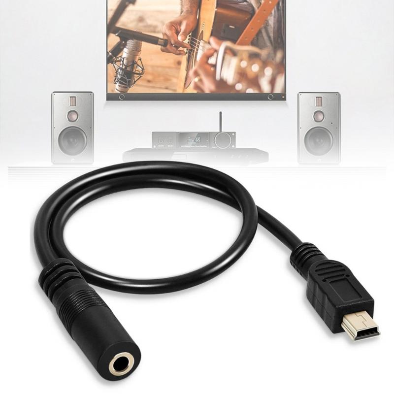 DC3.5mm Female to Mini 5Pin Male Sound Cable for Connecting Microphones and Earphones