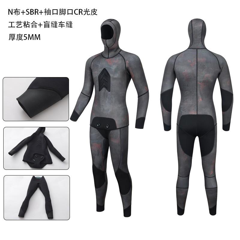 Mens Camo Wetsuit Diving Surfing Snorkeling Warm Water Sports 3mm 3.5mm 5mm 7mm CR Neoprene Full Suit