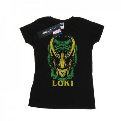 Женская/дамская хлопковая футболка с надписью «Loki»