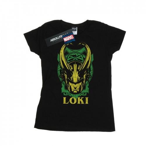Marvel Womens/Ladies Loki Badge Cotton T-Shirt