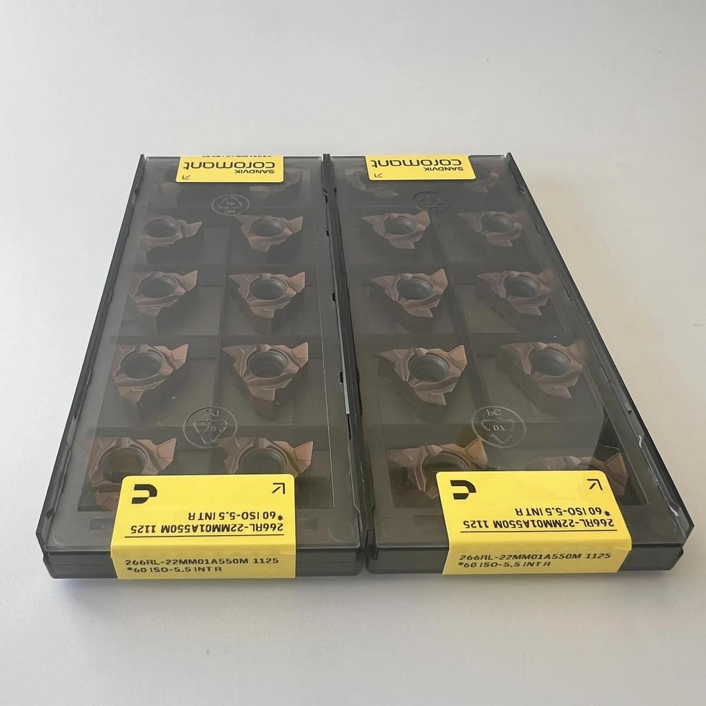 Original Sandvik / 266RL-22MM01A550M 1125 CNC Lathe Carbide Blade Tool 10 Pcs