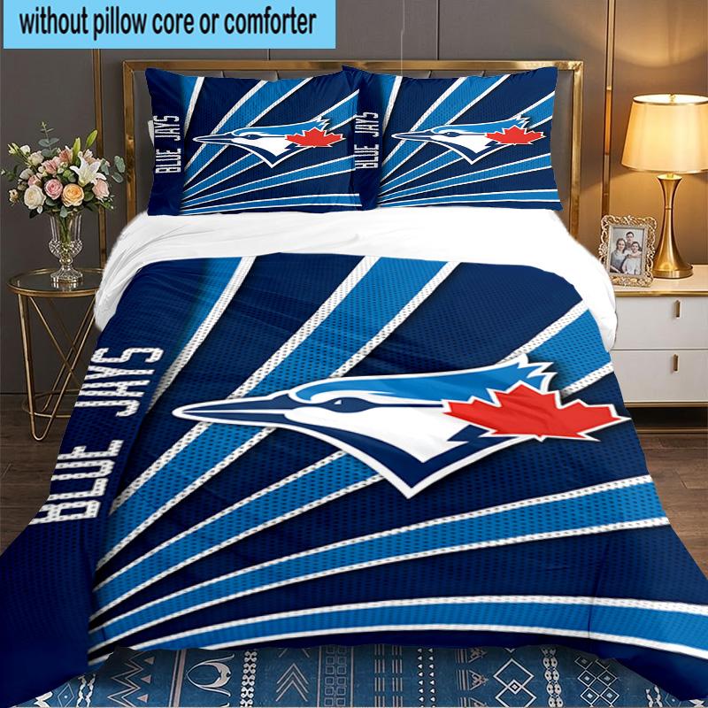 Постельное белье Toronto Jays, 3 предмета, Включает 1 пододеяльник и 2 наволочки, Идеальный подарок на Рождество, Подходит для спальни, общежития