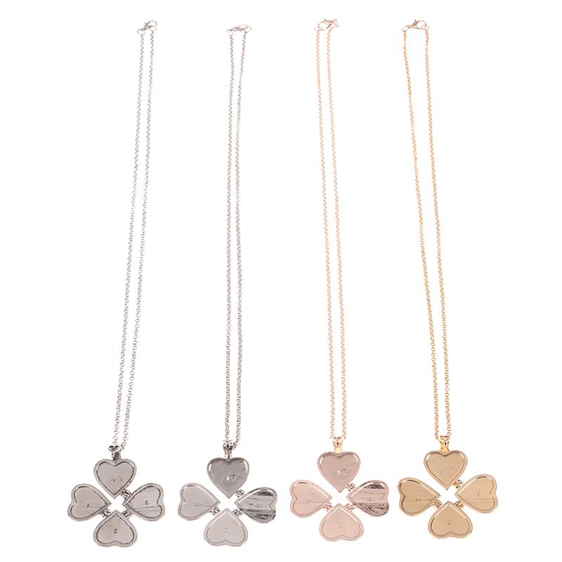 Ювелирные изделия своими руками, винтажное 4-слойное ожерелье-медальон в форме сердца с фотографией, открывающийся кулон