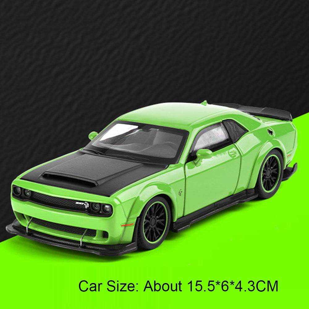 Масштаб 1:32 Challenger SRT Hellcat Модель Машинки Игрушка Оттяжка Звук Свет Металл Литье Под Давлением Полицейские Машинки Модели Коллекция Для Детей Подарки