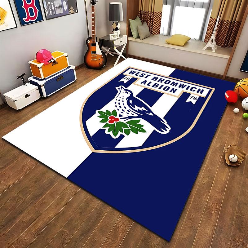 West Bromwich Albion Logo Carpet suitable as a non-slip mat for the living room or bedroom sofa