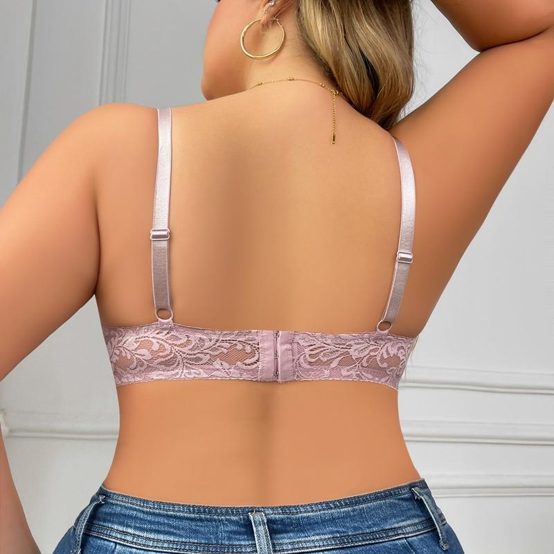 Женский ультратонкий бюстгальтер размера плюс, дышащий, с однослойной чашкой, сексуальный кружевной бюстгальтер на косточках, французская романтика