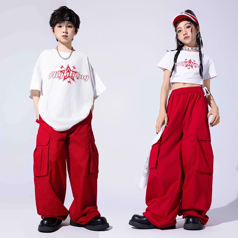 Hip Hop Style Street Dance Costumes for Kids: Trendy Summer Jazz Dance Outfits for Boys and Girls