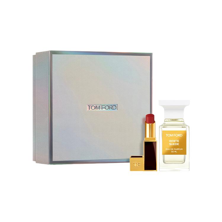 Tom Ford White Suede Perfume EDP With Lipstick Set 50ml+#27