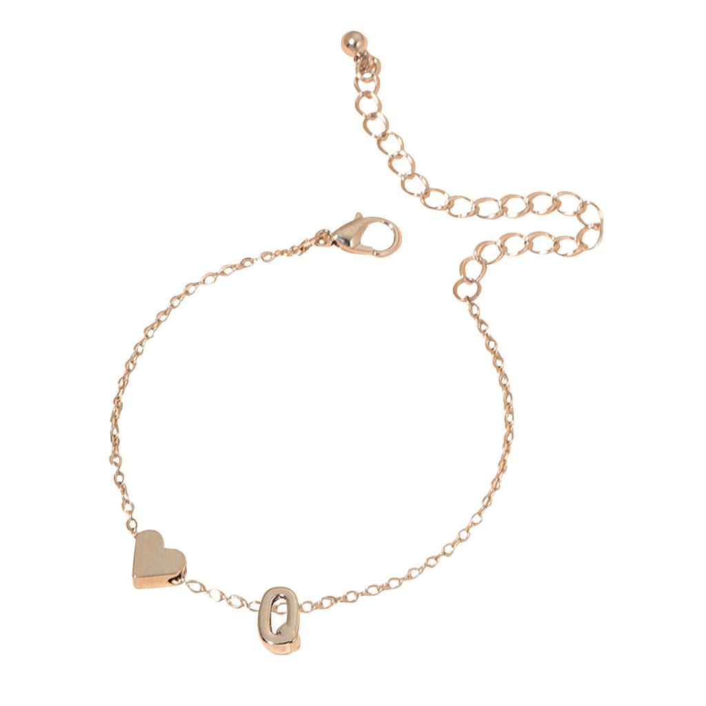 Initial Heart Bracelet Heart Letter Bracelet Personalized Monogram Bracelet 1 Pc