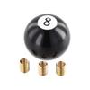 8 Eight Pool Billiard Ball Gear Shift Knob W/ Adapter Shifter Quality Acrylic Vehicle High Head AT/MT Universal Black Lever K6L6