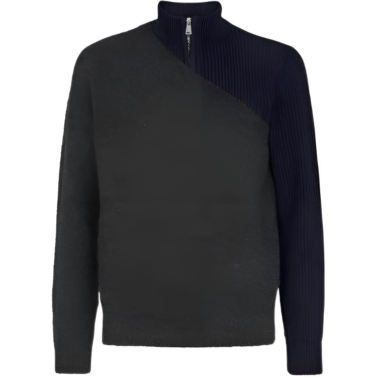 Fendi ribbed-collar half-zip sweater FZC459APP4F1MOX