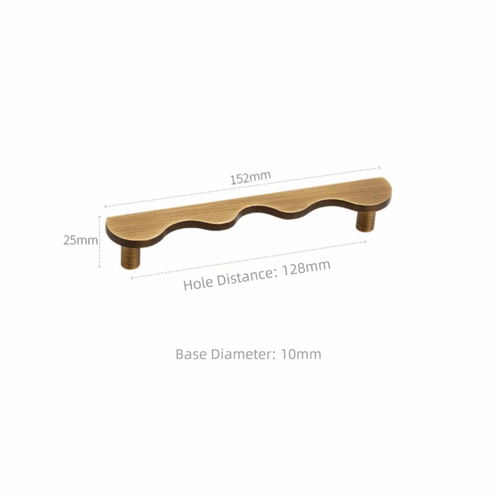 Wave Shape Drawer Pulls Modern Design Furniture Handles Brass Cabinet Handles Kitchen Wardrobe