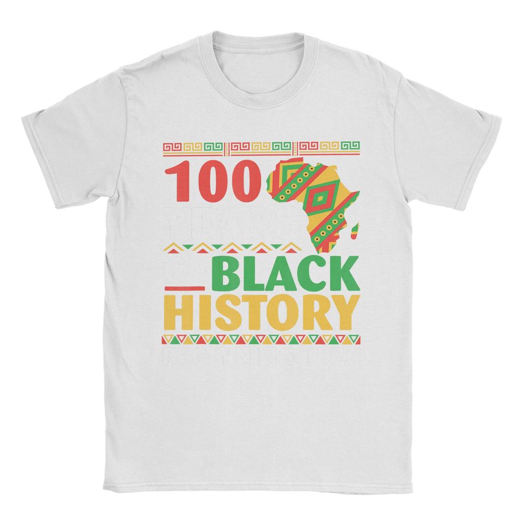 Unisex TShirt Years Black History Beginning Centennial Africa Leisure Cotton Tees Short Sleeve T Shirts Clothing Plus Size