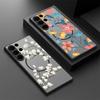 Чехол с рисунком мультяшных цветов для Samsung Galxy S26 Ultra S25 Edge S24 S23 S22 Plus S21 FE, Магнитное Тонкое Кольцо, Матовая Крышка