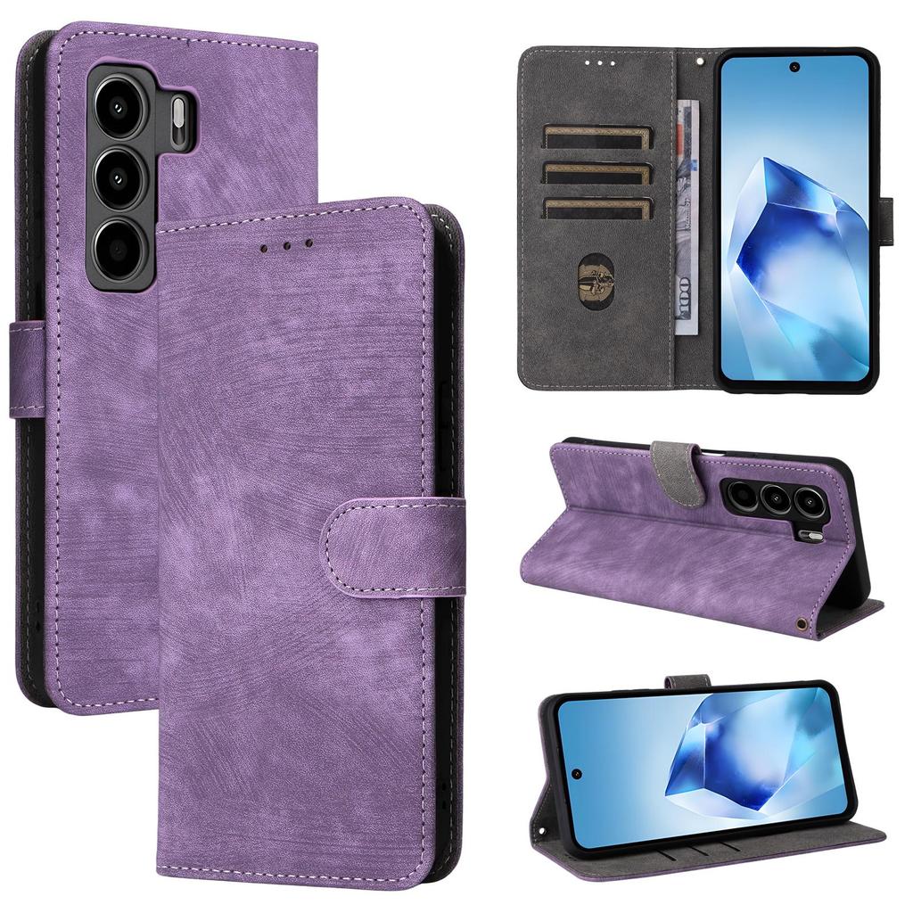 Чехол-книжка для Itel Power 70 из искусственной кожи с полной защитой корпуса [с блокировкой RFID]