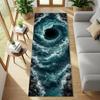 3D Океан Ковер Мат Коврик Украшение Дома Волна Водоворот Синий Иллюзия Узор Напольный Коврик для Декора Гостиной Коврики для Спальни