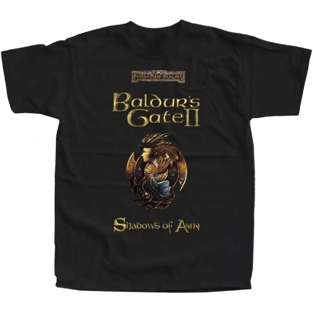 GssUBnaT Baldurs Gate II Shadows of Amn, Computer Game, T-Shirt Black