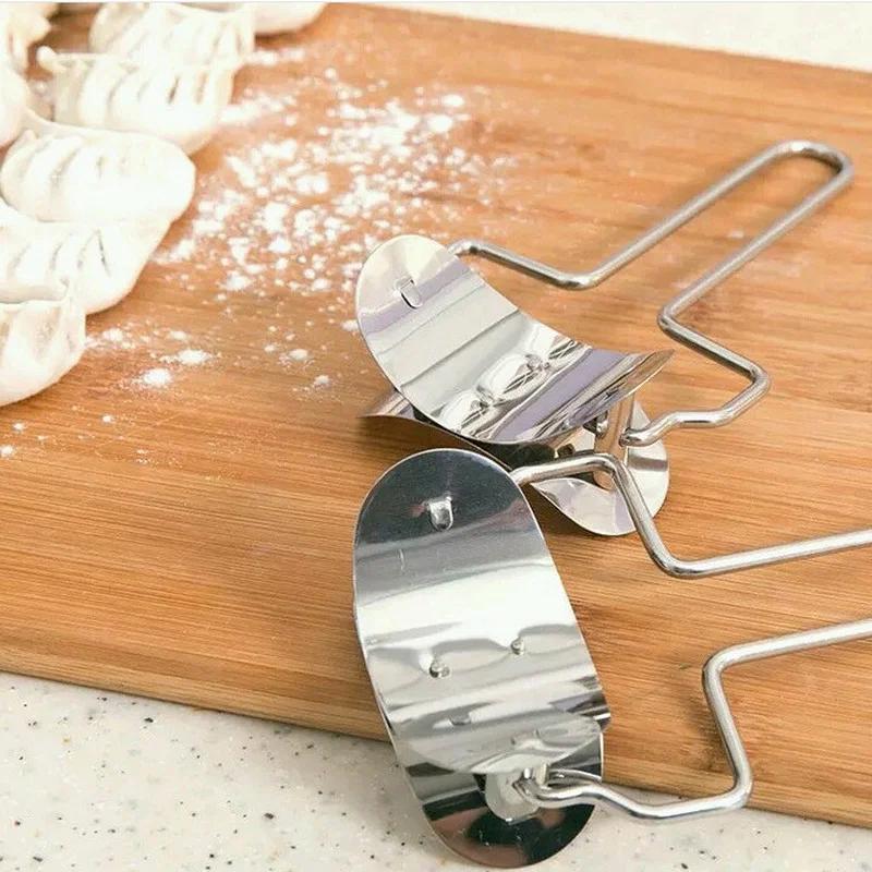 1PC Round Cutting Blade Dumplings Making Mold Jiaozi Mould Stainless Steel Cookie Round Rolling Pastry Baking Accessories