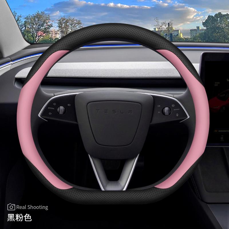 Кожаный чехол на руль автомобиля для Tesla Model Y 3 Juniper Zunifer 2025 2026 Аксессуары