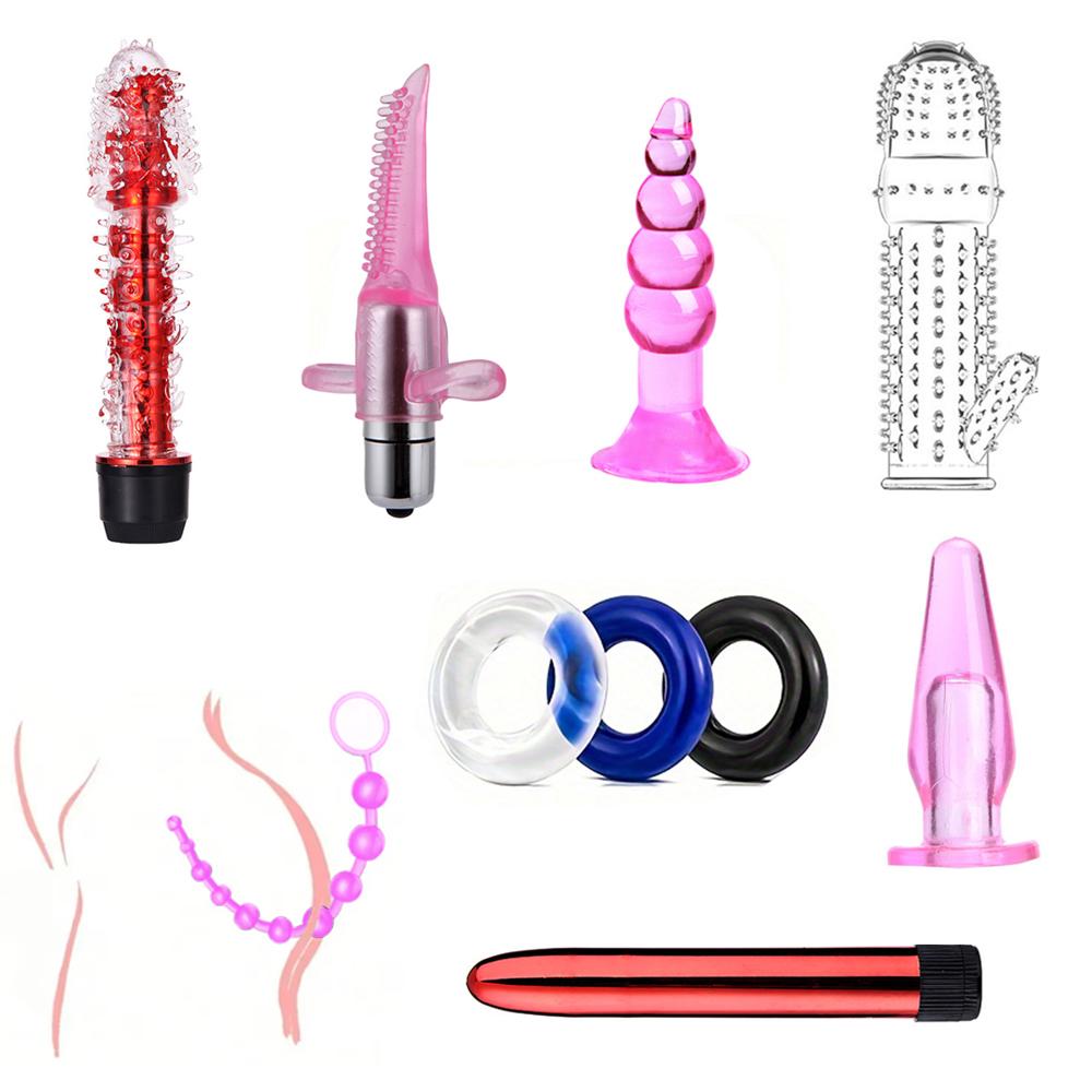 10PCS BDSM Set Butt Plug Anal Plugs Penis Ring Sex Toys for Women Man
