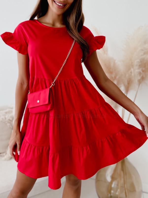 2022 Summer Flare Sleeve Crew Neck Irregular Hem Dress