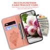 For Samsung Galaxy A07 5G Case Butterfly Flower Imprint PU Leather Wallet Phone Cover with Strap
