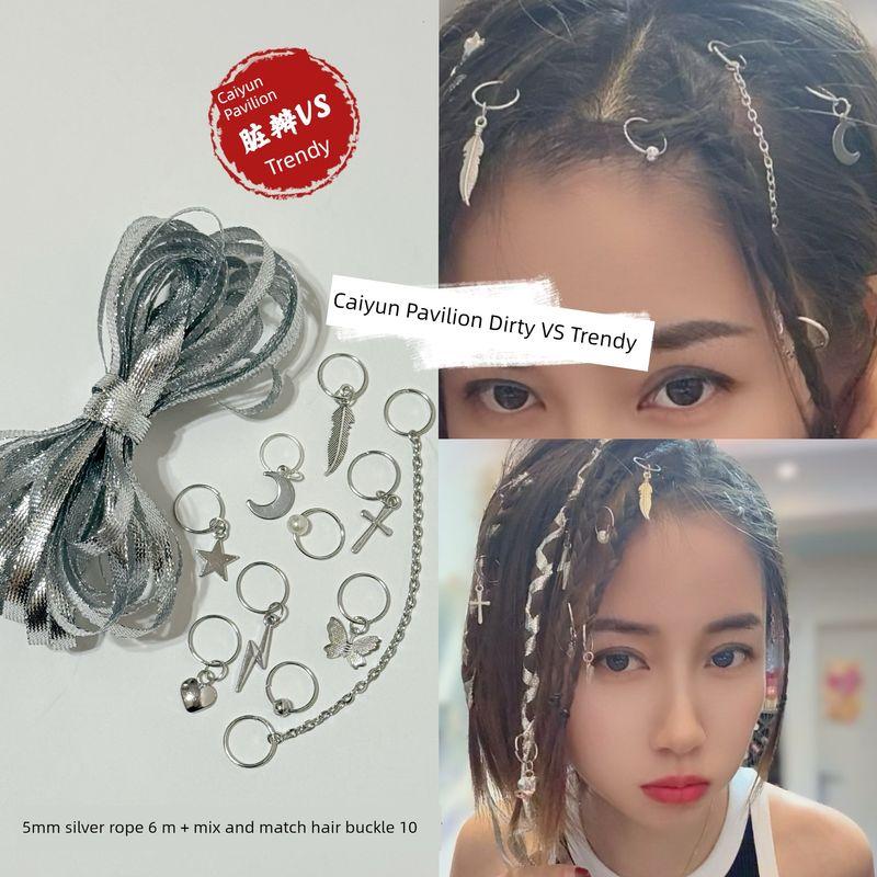 Music Festival Dreadlocks Ring Sexy Headdress Fashion Personalized Headdress Wig Dreadlocks Decoration Hair Clip Hair Ring Hip Hop Headdress
