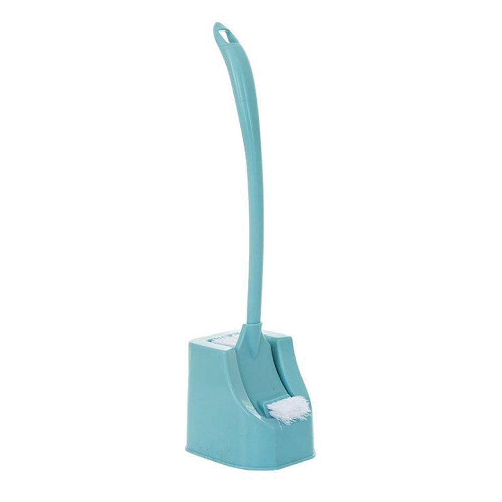 Long-handled Sanitary Brush Cleaning Curved Corner Toilet Brush with Base