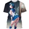 Футболка в уличном стиле Смешная футболка в стиле «Сейлор Мун» Топ женская футболка с 3D-принтом Женская футболка с графическим принтом аниме-девушка