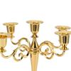 5 Arm Golden Branched Candle Stand Golden Retro Iron Tabletop Candelabra  Holiday Party