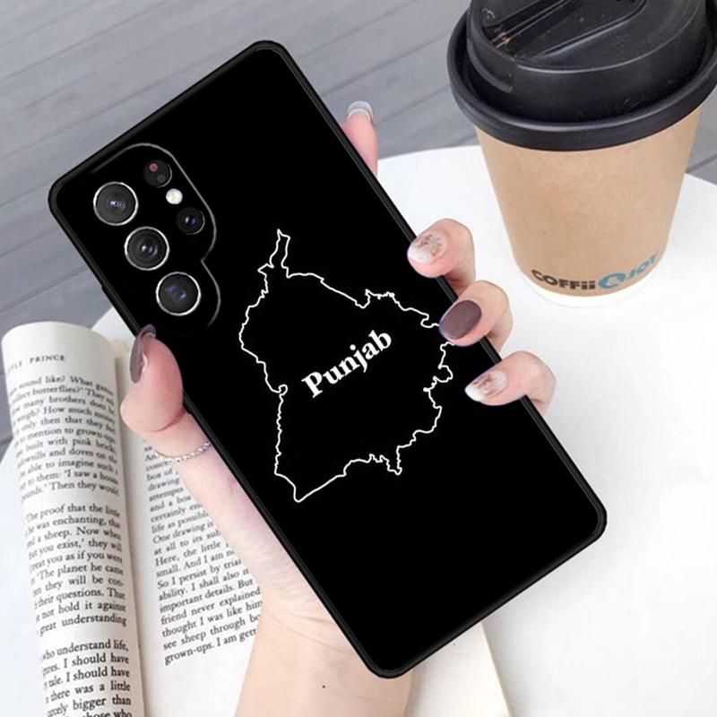 Карта Пенджаба Чехол для телефона Для Samsung Galaxy S24 S25 Ultra S21 S22 Ultra S10E Note 10 Plus Note 20 FE S23