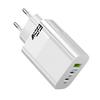 Быстрое зарядное устройство с двумя портами, 65 Вт: Type-C и USB, Быстрая зарядка PD, Стандарт США/ЕС.