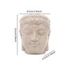 Buddha Head Figurine Flower Pot Statue Resin with Drainage Holes Bonsai Planter