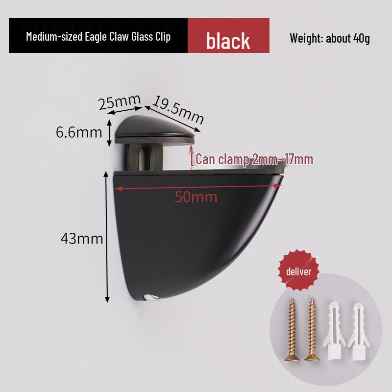 Регулируемый кронштейн-зажим для стеклянной полки