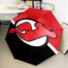 Зонт-трость Jersey Devils Складной зонт, автоматический зонт 8 спиц для путешествий, кемпинга Подарок на Хэллоуин, Рождество