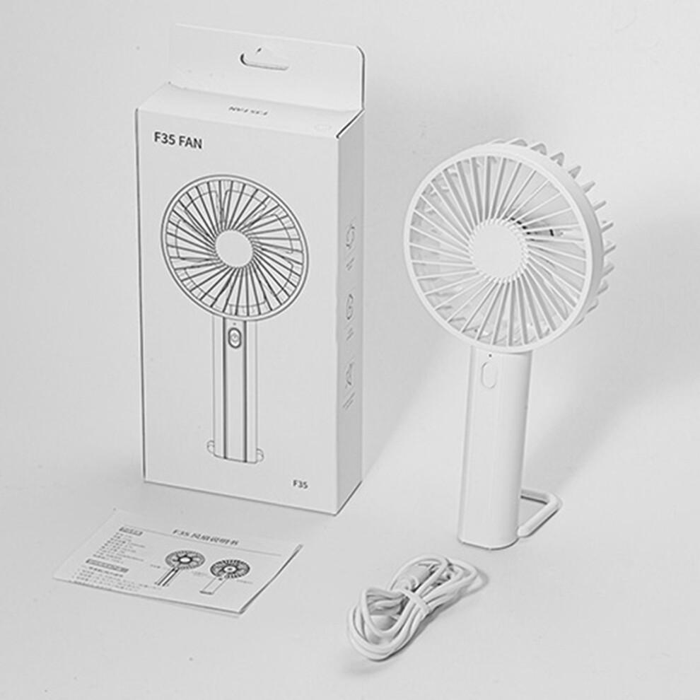 (Baby Blue) F35 Powerful Handheld Fan 1200mAh 3 Speed Desk Fan with Hanging Hole Rechargeable Cooling Fan