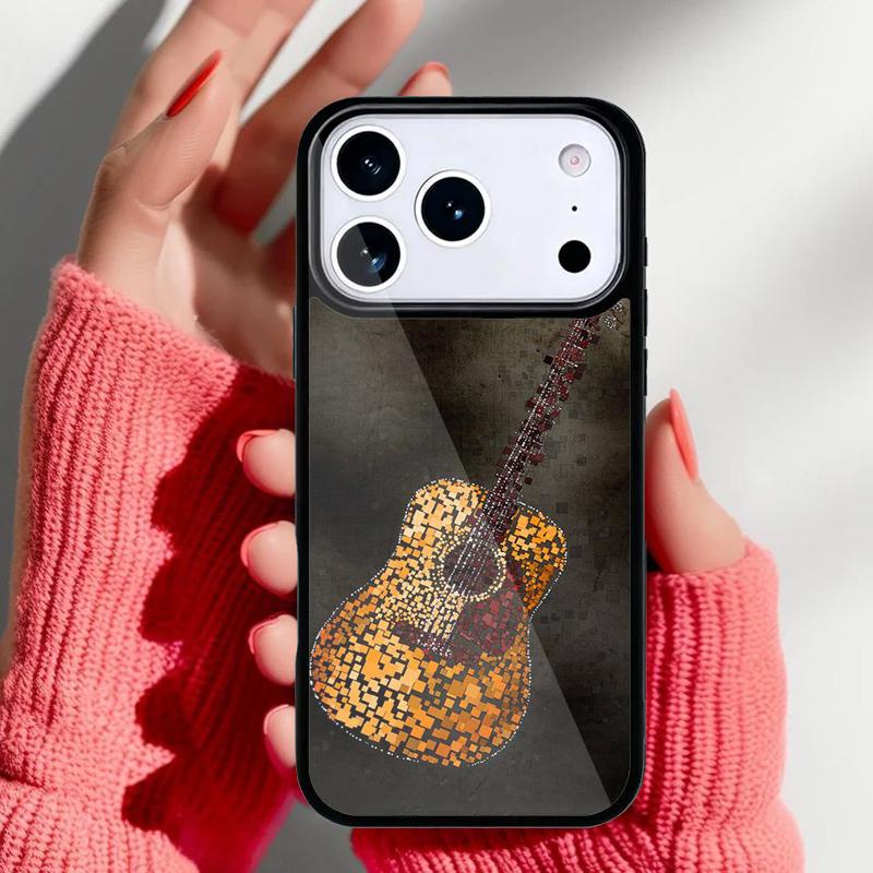 Чехол для телефона Музыкальный инструмент Гитара для iPhone 17 16 15 14 13 Pro Max Задняя крышка для 12 11 Pro Coque
