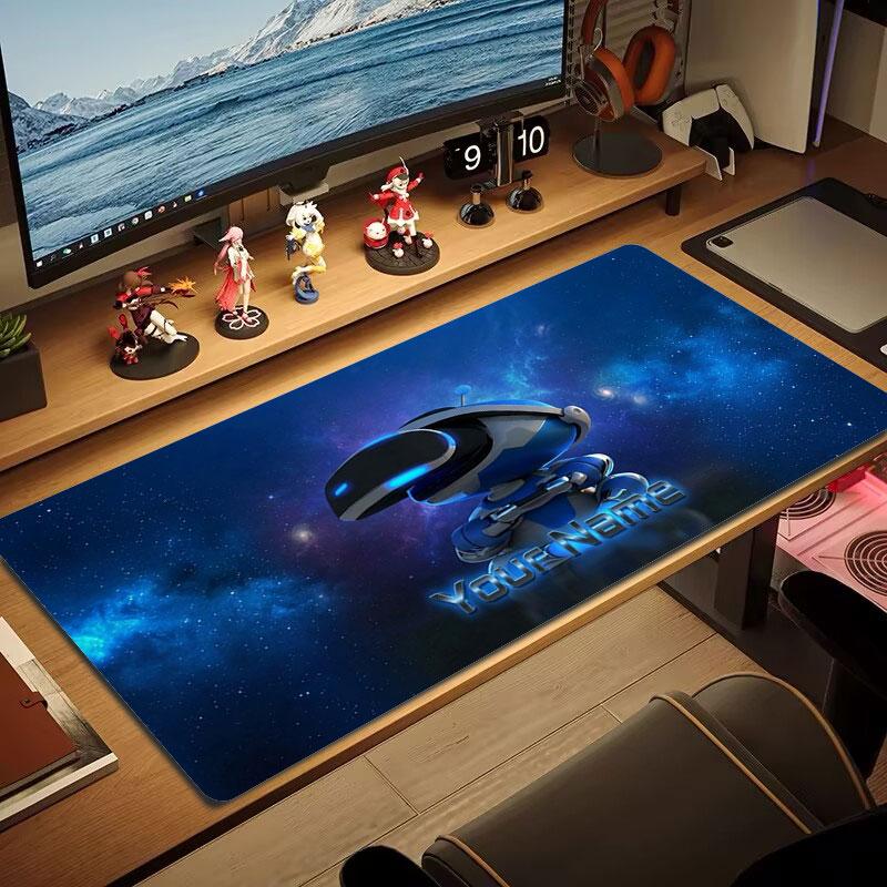 ASTRO BOT Custom Name Large Size Mouse Pad Large Gaming Table Cushion Non-slip Laptop Tablet Big Mousepad XXL Mat Mini PC Playmat With Lock edge