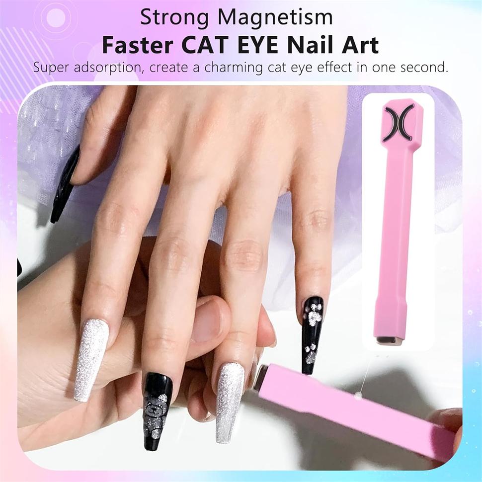 Сильный магнит кошачий глаз для ногтей гель-лак 3 в 1 магнитный инструмент кошачий глаз для дизайна ногтей