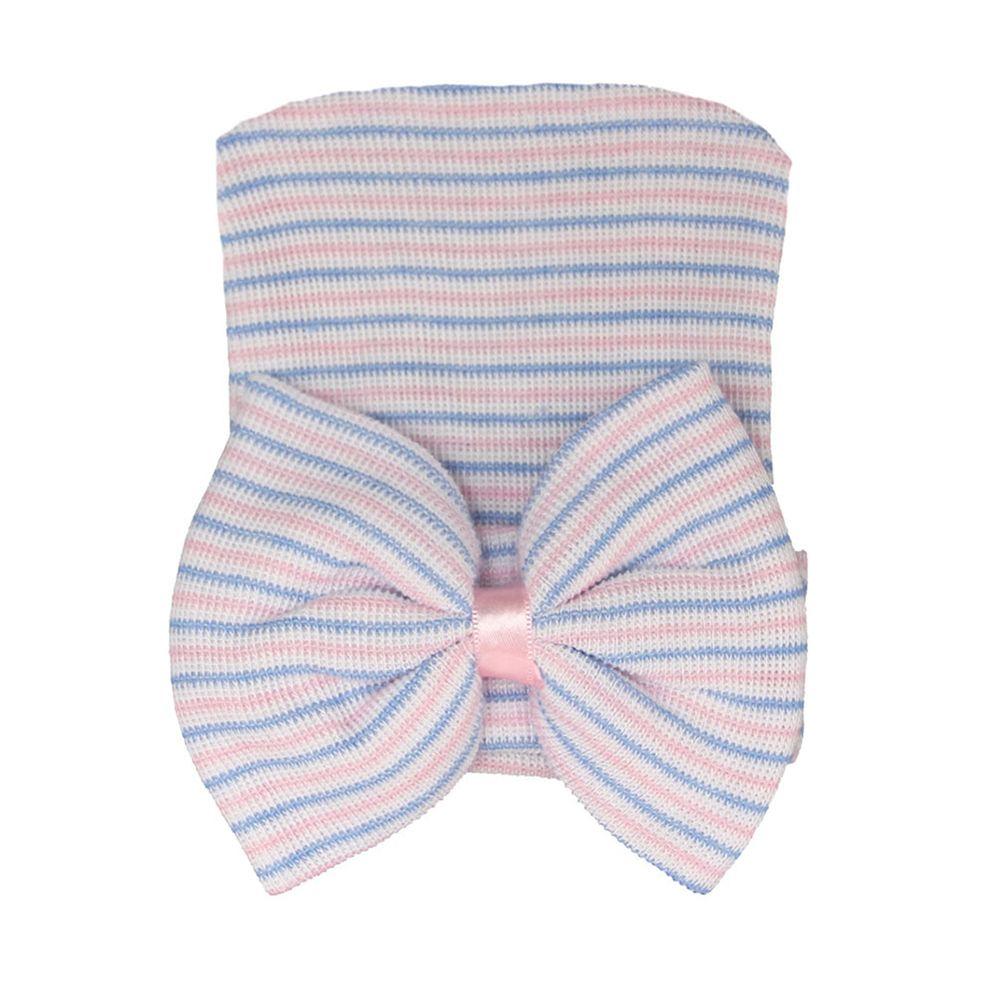 Мягкая полосатая детская шапочка Мягкие шапки-тюрбаны Детские шапочки Шапочка для новорожденного Больничная шапочка с бантом Детская шапочка