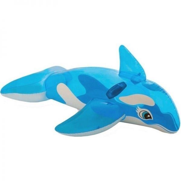 Blue Inflatable Whale for Pool and Sea Play