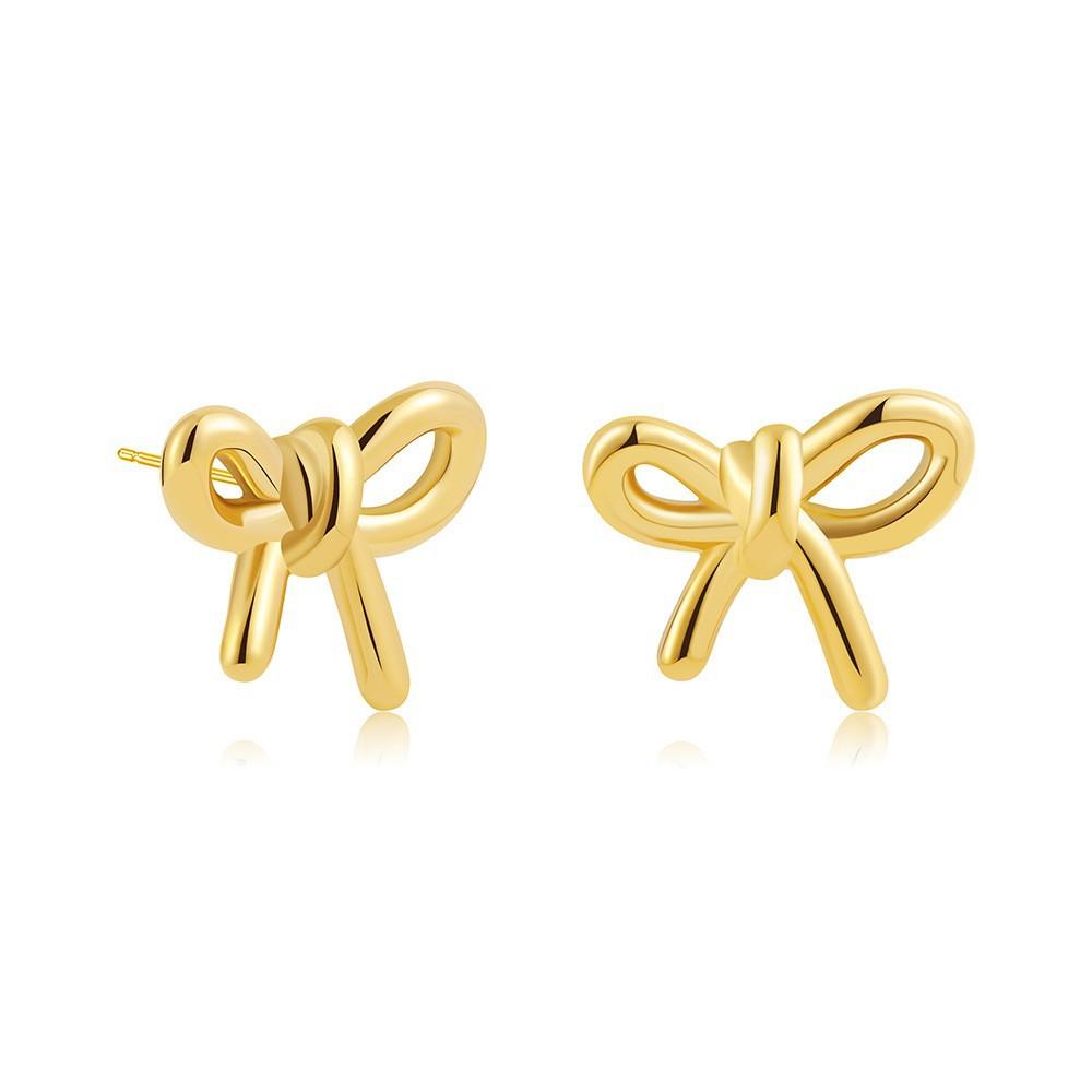 Новые Модные Серьги-банты Высокого класса Легкие Роскошные Серьги для Женщин Золотые Серьги